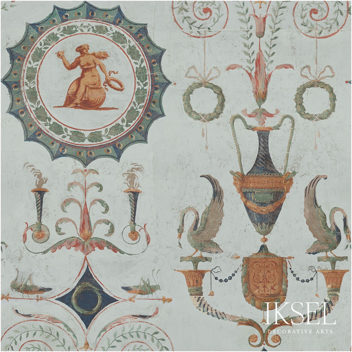 Directoire Medallions - Original Wallpapers | Schumacher